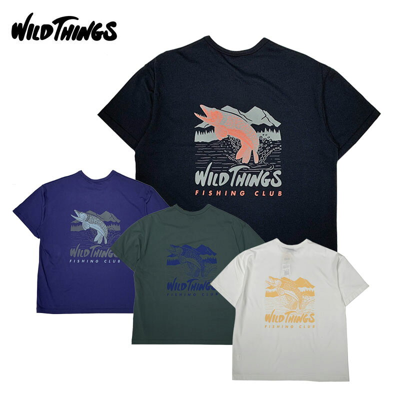 乐天商城 - ワイルドシングス パイクフィッシング Tシャツ メンズ 半袖 プリントTシャツ カジュアル アウトドア WT25065SK WILDTHINGS 2025春夏