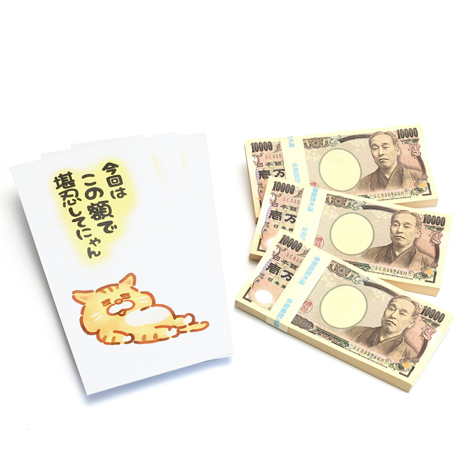 お年玉袋 3枚 100万円札束 3束 ドッキリ レプリカ 2024 のし お年玉袋 折らない お札 おしゃれ お正月 新年会 おお金 袋 封筒 かわいい 孫 子供 長札 年玉袋 お年玉 おとしだま おもしろ お札 喜ぶ 可愛い ネタ おもしろ 猫 ネコ キャラクター お札サイズのサムネイル