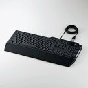 【送料無料】エレコム ゲーミングキーボード 有線 メンブレン フル リストレスト付 TK-G02UMBK(1台)