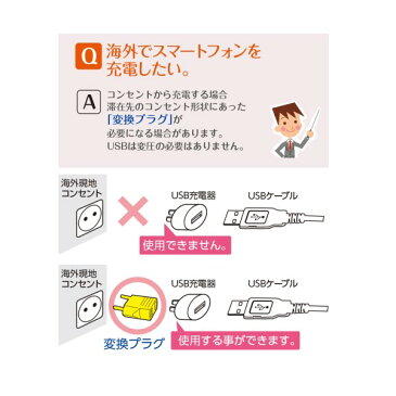 \ポイント5倍/『メール便送料無料』ヤザワ 海外用電源プラグ Cタイプ HP3 ドイツ・フランスイタリア・中国・香港・台湾・韓国など