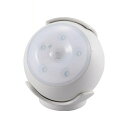 LEDセンサーライト ホワイト 屋内用 明暗+人感センサー付ライト OHM 06-1630 LS-B15-W 防犯 セキュリティ ライト LED 電池式 【送料...