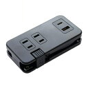 ＼ポイント5倍！7/31／ミヨシ USB-ACアダプタ モバイルタップ AC3個口 USB2ポート（Typr-A・Type-C） 3.4A出力 ブラック IPA-24AC3BK PSE認証 送料無料