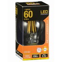 LEDフィラメントタイプ電球 クリア 60形相当 830lm 電球色 E26 全方向配光310° 06-3463 LDA6LC6 【送料無料】(3)