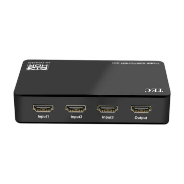 \エントリー&楽天カードポイント8倍/(5%還元含)『送料無料』テック 4K対応 HDMIセレクター 3入力-1出力切替器 THDSW31-4K60 Nintendo Switch・PS4・BDレコーダー・ノートPC対応
