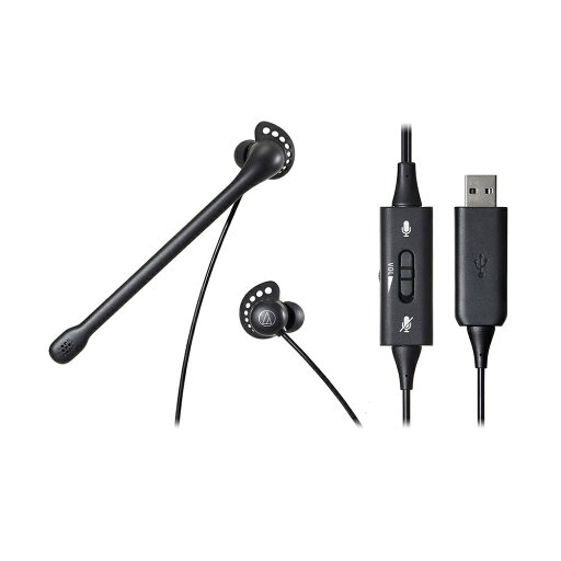 オーディオテクニカ USBインナーイヤーヘッドセット ケーブル長2m Type-C変換コネクタ付 ATH-202USB 送料無料 オーディオテクニカ USBインナーイヤーヘッドセット ケーブル長2m Type-C変換コネクタ付 ATH-202USB 送料無料