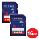 ＼楽天カードポイント4倍！4/30／サンディスク SDHCカード 16GB 2枚入り Class4 SDSDB-016G-B35-2P SDカード SanDisk 海外リテール メール便送料無料