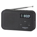 AudioComm 2バンドハンディラジオ ブラック 03-7056 OHM RAD-H225N-K 【送料無料】