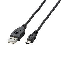 ���쥳��(ELECOM) U2C-M10BK �֥�å� USB2.0�����֥� A-miniB 1m