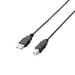 ���쥳��(ELECOM) U2C-JB30BK �֥�å� USB2.0�����֥� A-B 3m