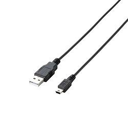 ���쥳��(ELECOM) U2C-JM05BK �֥�å� USB2.0�����֥� A-miniB 0.5m