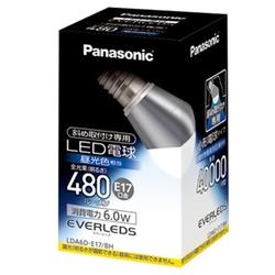 楽天ECカレントパナソニック（Panasonic） LDA6DE17BH LED電球 昼光色 E17口金 小形電球タイプ EVERLEDS