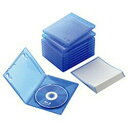 エレコム(ELECOM) CCD-BLU110CBU(クリアブルー) Blu-rayディスクケース 1枚収納 10セット