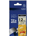 ブラザー(brother) TZe-DH31 ピータッチ ディズニーキャラクター 黒文字/ベビープーイエロー 12mm