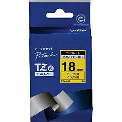 樂天商城 - ブラザー(brother) TZe-641 ピータッチ ラミネートテープ 黒文字/黄 18mm
