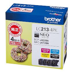 ブラザー brother LC213-4PK 純正 インクカートリッジ 4色パック LC2134PK