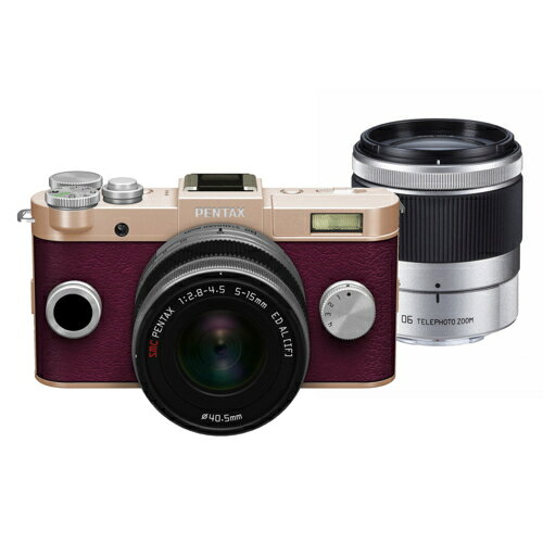 PENTAX Q-S1 ダブルズームキット027(シャンパンゴールド/バーガンディー)