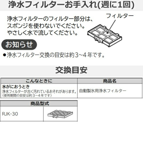 日立 HITACHI RJK-30 冷蔵庫自動製氷用浄水フィルター RJK30