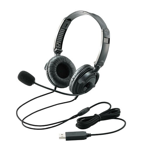 エレコム(ELECOM) HS-HP20UBK(ブラック) USBヘッドセット 両耳オーバーヘッド