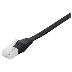バッファロー(BUFFALO) BSLS6AFU05BK ブラック ツメの折れないLANケーブル カテゴリー6a フラット 0.5m