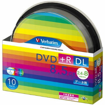 Verbatim(バーベイタム) DTR85HP10SV1 データ用 DVD+R DL 8.5GB 1回記録 プリンタブル 8倍速 10枚