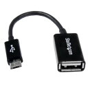 StarTech(スターテック) UUSBOTG(ブラック) USB OTG変換アダプタ 10cm