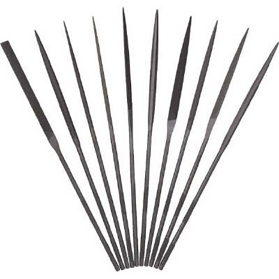 ツボサン HA01056T 精密ヤスリ 10本組 半丸 ＃6