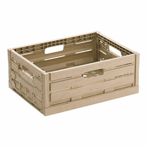 太幸 木目調折りたたみコンテナー 4316