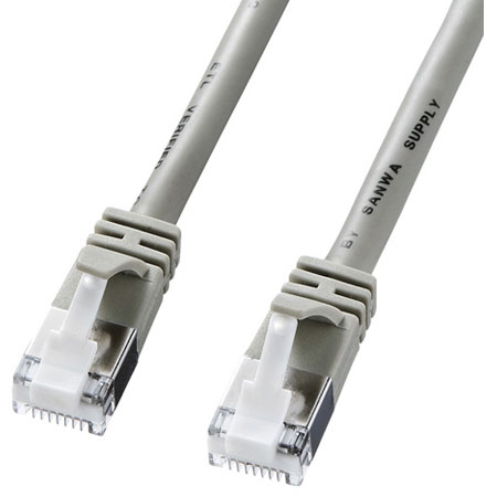 サンワサプライ KB-STPTS-15(ライトグレー) ツメ折れ防止カテゴリ5eSTP LANケーブル 15m