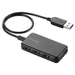 エレコム(ELECOM) U2HS-A402BBK(ブラック) USBハブ 4ポート