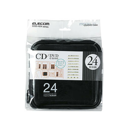 ���쥳��(ELECOM) CCD-H24BK �֥�å� CD/DVD�ե����ʡ������� 24��