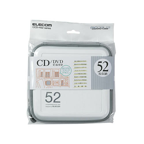 ���쥳��(ELECOM) CCD-H52WH �ۥ磻�� CD/DVD�ե����ʡ������� 52��