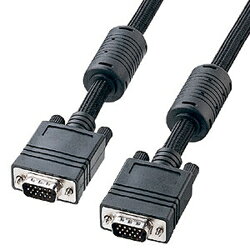 サンワサプライ KC-NMV150K ナイロンメッシュディスプレイケーブル アナログRGB 15m