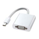 サンワサプライ AD-MDPV01(ホワイト) Mini DisplayPort-VGA変換アダプタ 12cm