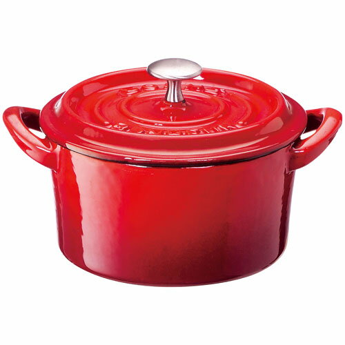 Ih/Gas Compatible - イシガキ産業 ボンボネール ココット IH対応 両手鍋 22cm 3631 レッド