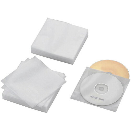 樂天商城 - エレコム(ELECOM) CCD-NWB120WH ホワイト Blu-ray・CD・DVD対応不織布ケース スタンダード