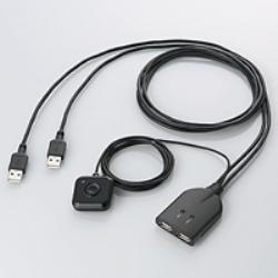 エレコム ELECOM KM-A22BBK パソコン切替器 USB 2台切替