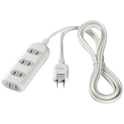 バッファロー(BUFFALO) 2ピン式電源タップ 4個口 2m BSTAPSH2420WH ホワイト