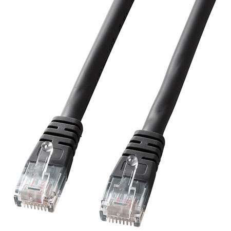 サンワサプライ KB-T5T-01BKN(ブラック) エンハンスドカテゴリ5単線LANケーブル 1m