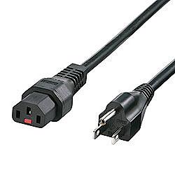 サンワサプライ APW12-515C13LK05 ブラック 抜け防止ロック電源コード 3P・5m APW12515C13LK05