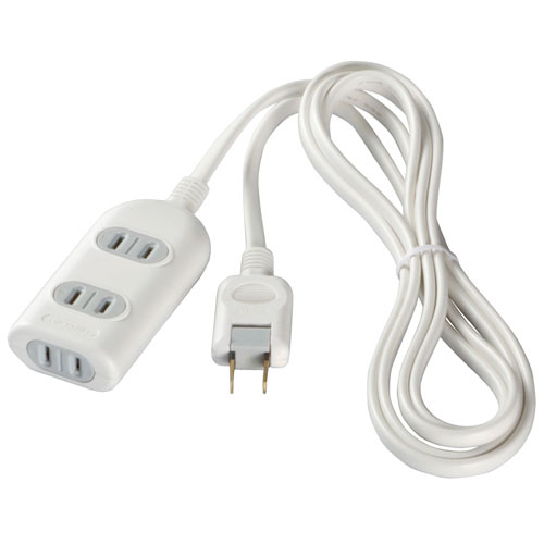 バッファロー(BUFFALO) 2ピン式電源タップ 3個口 上挿し2・横挿し1 1m BSTAPST2310WH ホワイト