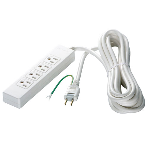 �Хåե�����(BUFFALO) 3�ԥ��Ÿ����å� 4�ĸ� ���ޤ� 2m BSTAPST3420WH �ۥ磻��