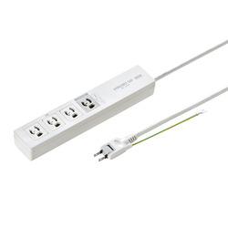 サンワサプライ TAP-RE34M-2 ホワイト パソコン連動タップ 4個口 2m TAPRE34M2