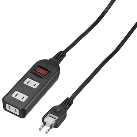 ヤザワ Y02BKNS313BK ブラック ノイズフィルター集中スイッチ付3個口 3m