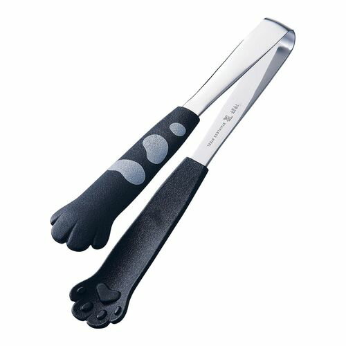 田辺金具 18-0卓上トング きゃっちだにゃん たま 黒