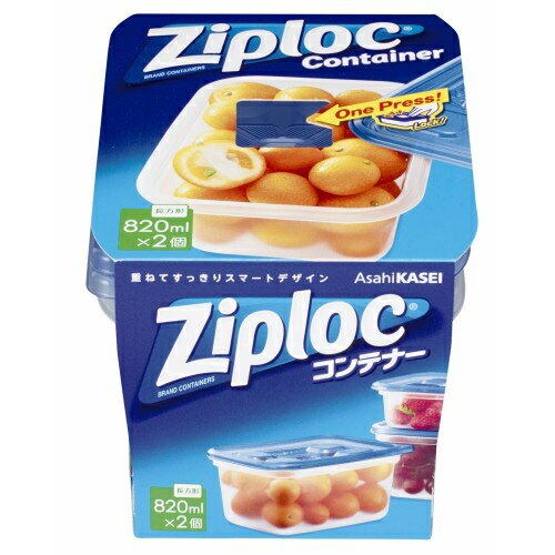 樂天商城 - 旭化成ホームプロダクツ 335146 ジップロックコンテナー 長方形820ML2個