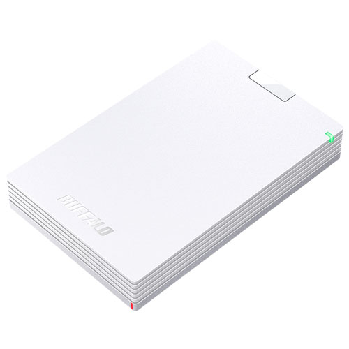 Хåե(BUFFALO) HD-PCG500U3-WA(ۥ磻) ݡ֥HDD 500GB USB3.1(Gen1) /3.0/2.0³