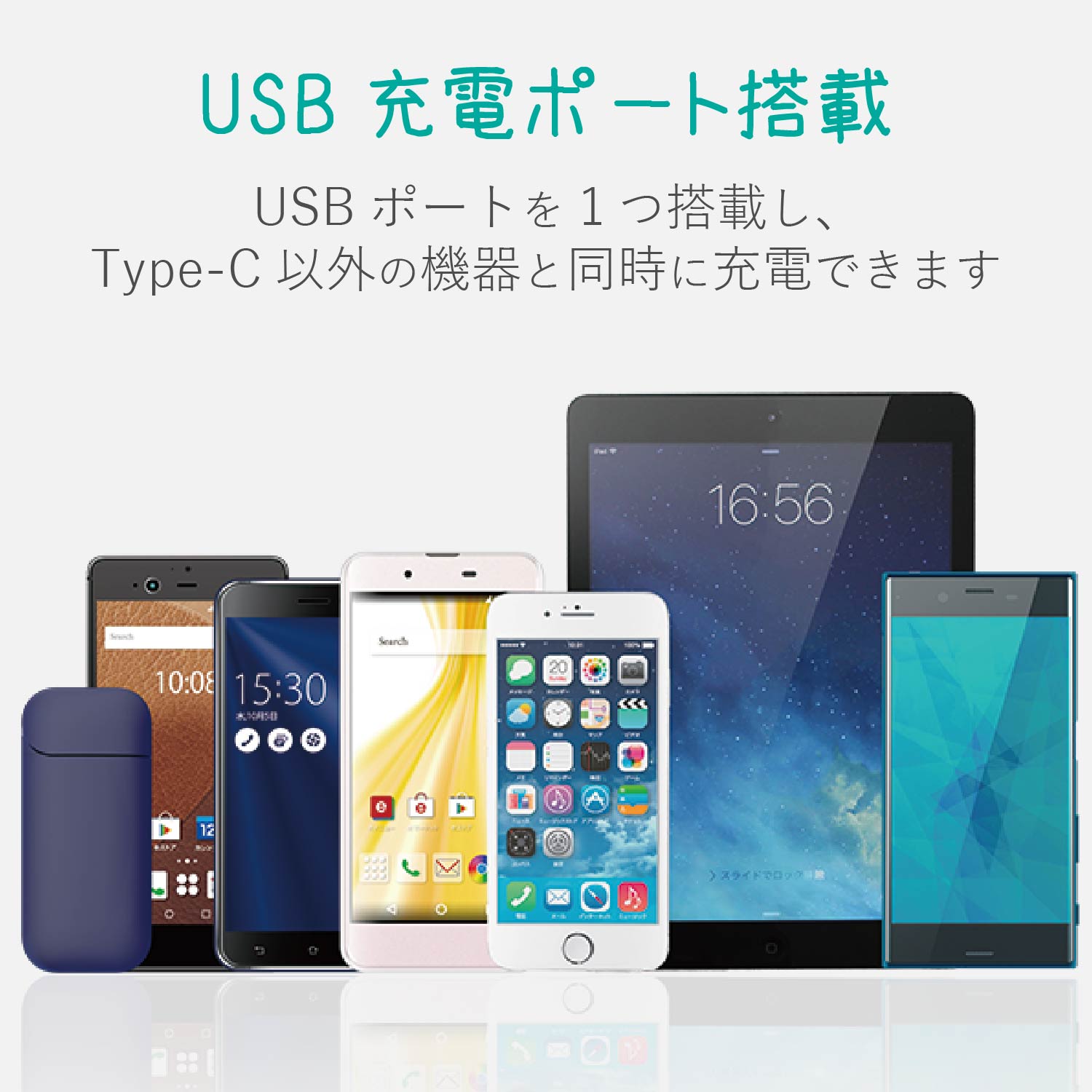 エレコム ELECOM MPA-ACM01WF ホワイトフェイス AC充電器 microBケーブル+USBポート USB充電器 2.4A