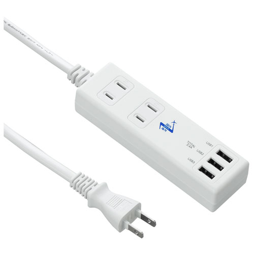 �䥶�� VFC34A2AC3U(��) ���ⳤ������2AC3USB3.4A 2�ĸ�(���ޤ�) 1m