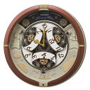 【最大2000円OFFクーポン 5/9 20:00～5/16 01:59迄】SEIKO CLOCK セイコー クロック RE601B 置き時計・掛け時計 茶メタリック 39×39×9.6cm アナログ からくり トリプルセレクション メロディ