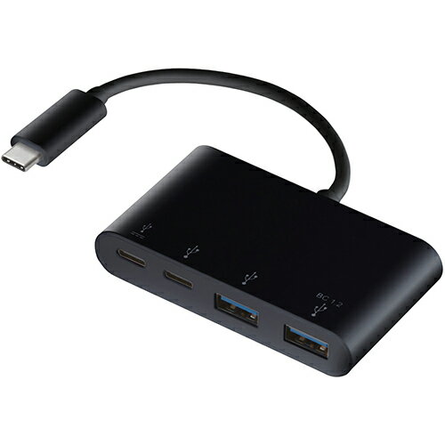 エレコム ELECOM U3HC-A423P5BK(ブラック) USB Type-Cコネクタ搭載USBハブ(PD対応) U3HCA423P5BK